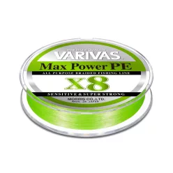   VARIVAS MAX POWER PE X8 150m #1.2 24.1lb 0.185mm Lime Green Fluo