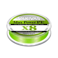   VARIVAS MAX POWER PE X8 150m #1.5 28.6lb 0.205mm Lime Green Fluo