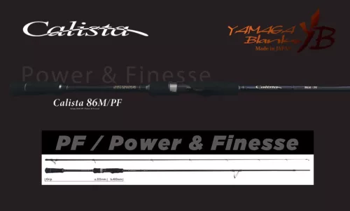 YAMAGA CALISTA 86M/PF POWER FINESS 2.573m 28gr Fuji Titanium Torzite