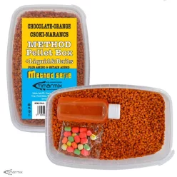  Timár Mix Pellet box + liquid+ baits mix ( gratis ) 500g Csoki narancs